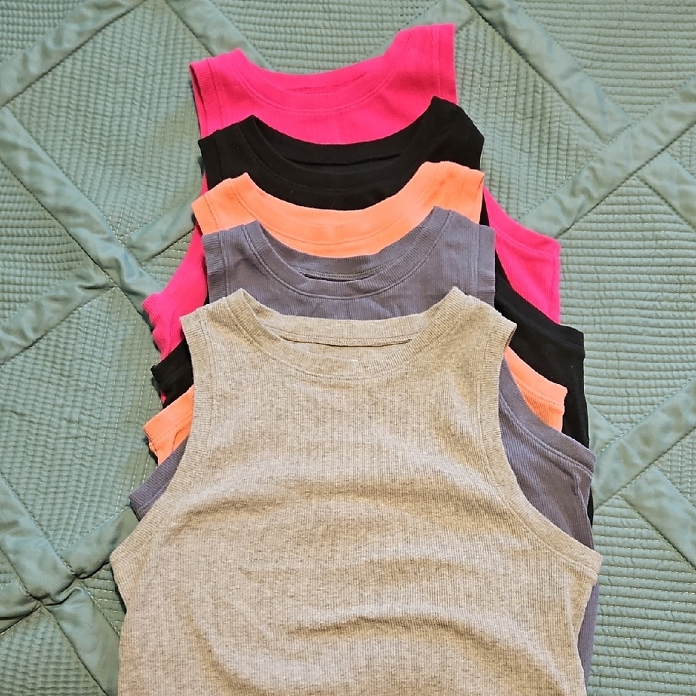 Hollister Women's Ribbed Tank Tops BUNDLE
